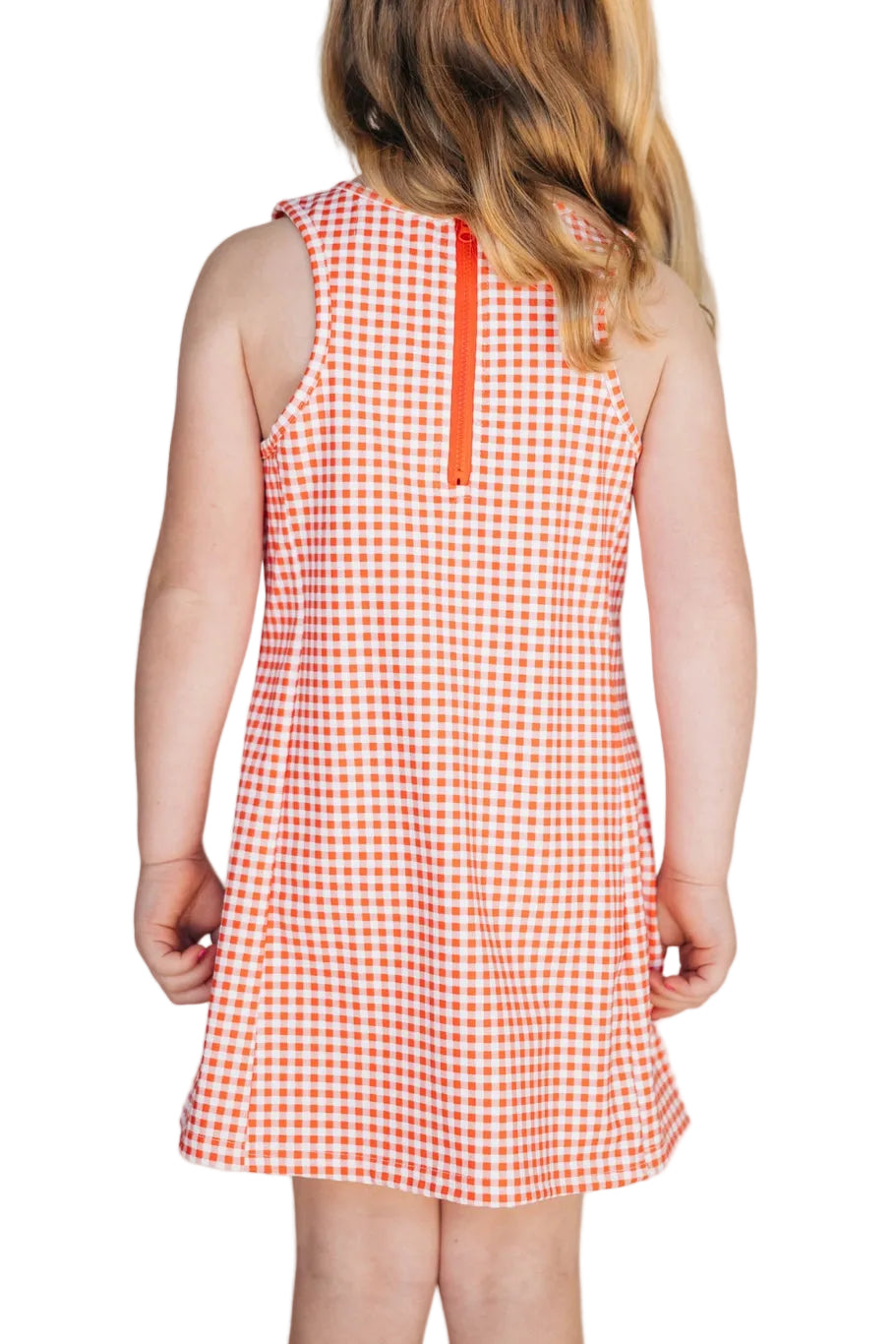Scarlet and Gold The Grace Gingham Dress- Hook 'Em Horns 