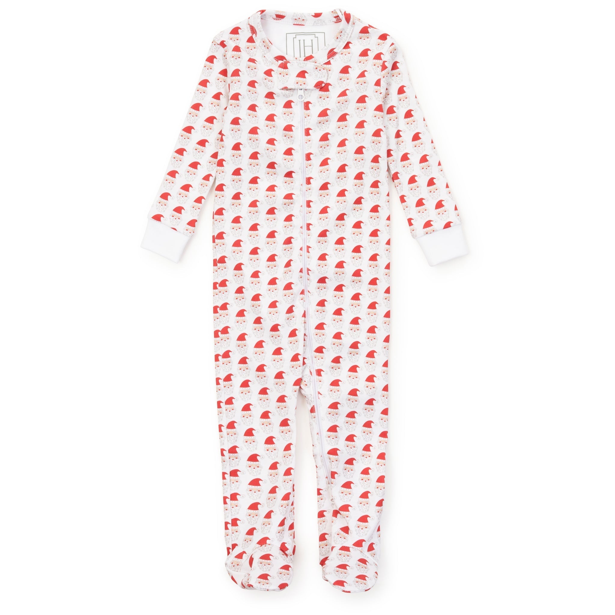 Lila and Hayes Parker Zipper Pajama - Whimsical Santa