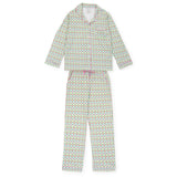 Lila and Hayes Alee Women's Long Sleeve Pant Set - Tree Topper Bows