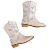 Wild + Rae Cowgirl Baby Blue Bow Boots