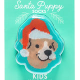 Santa Puppy 3D Packaged Crew Socks