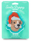 Santa Puppy 3D Packaged Crew Socks