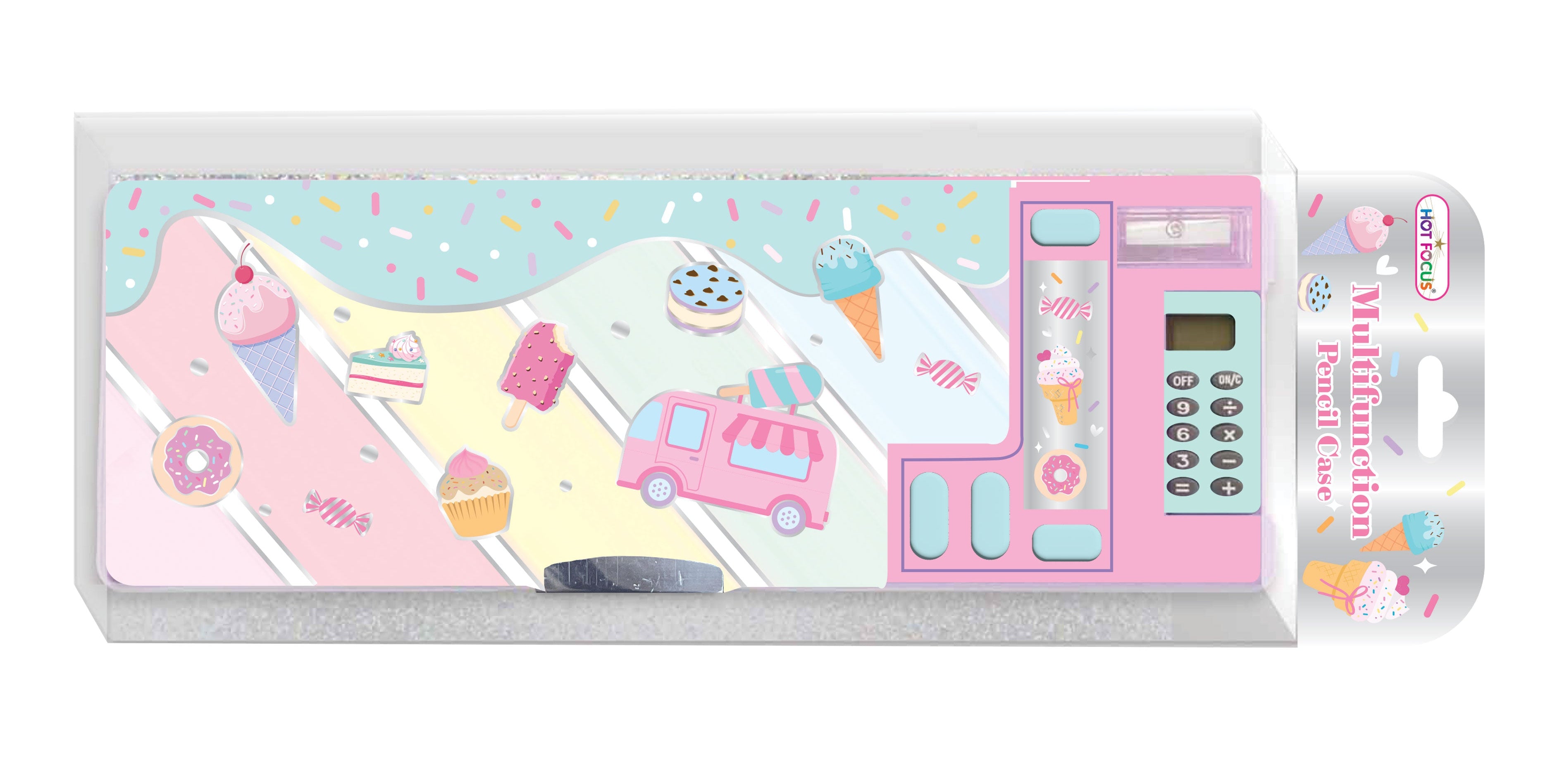 Hot Focus Multi Function Pencil Case- Sweet