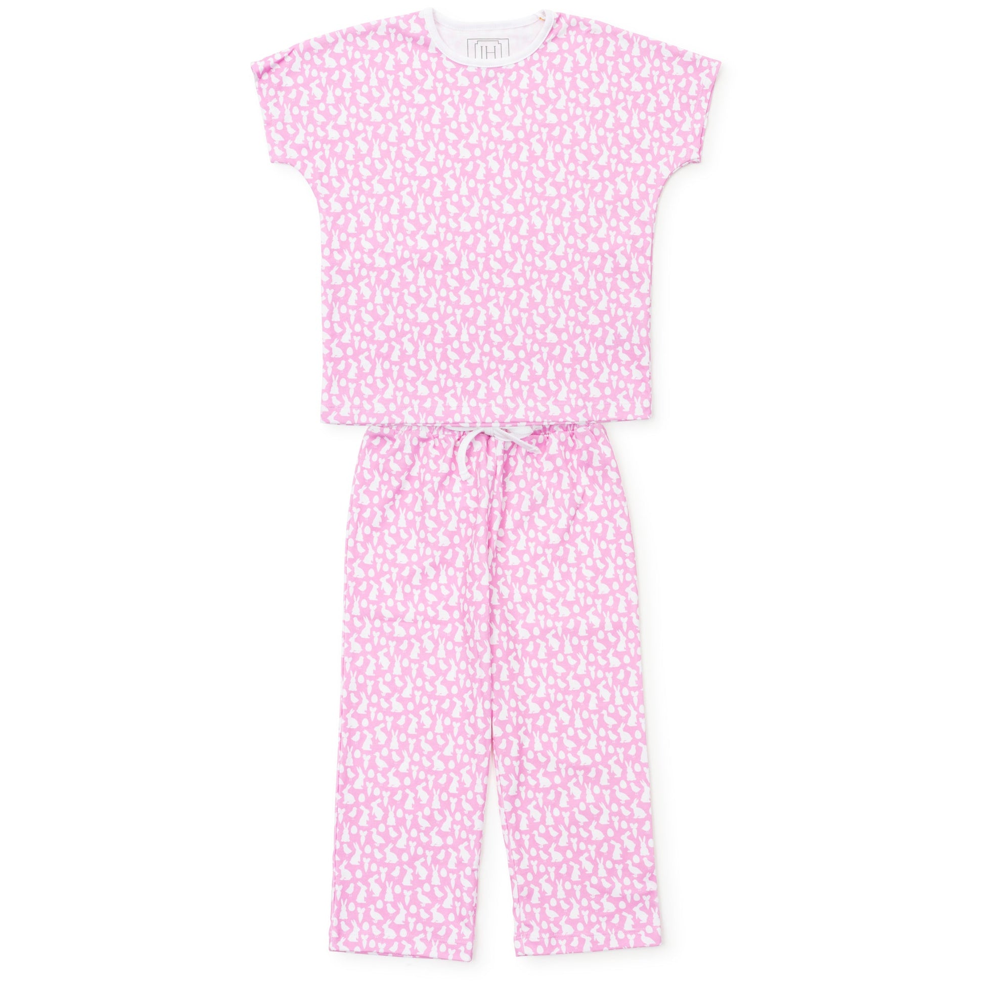 Lila and Hayes Merrick Girls' Pant Set - Easter Time Pink