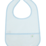 The Wipe It Bib- Light Blue Stripe