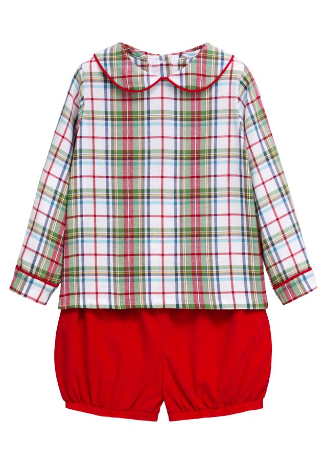 Little English Nottingham Short Set- Douglas Plaid