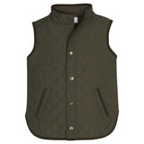Little English Classic Quilted Vest- Olive 