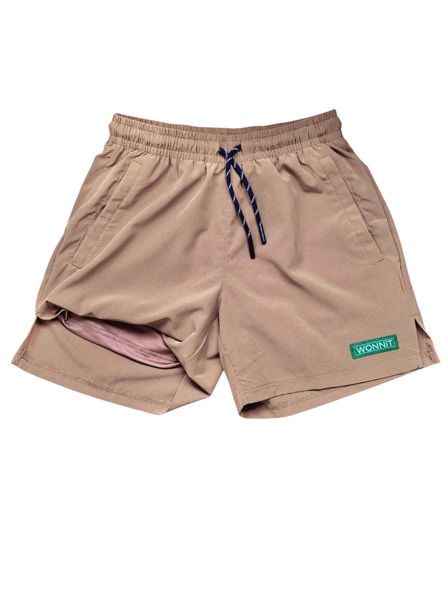 WONNiT Stay Classy Khaki Shorts