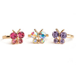 Great Pretenders Boutique Butterfly Gem Ring Set- 3 Pieces