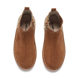 Children Chic Glitter and Suede Chelsea Boots in Camel