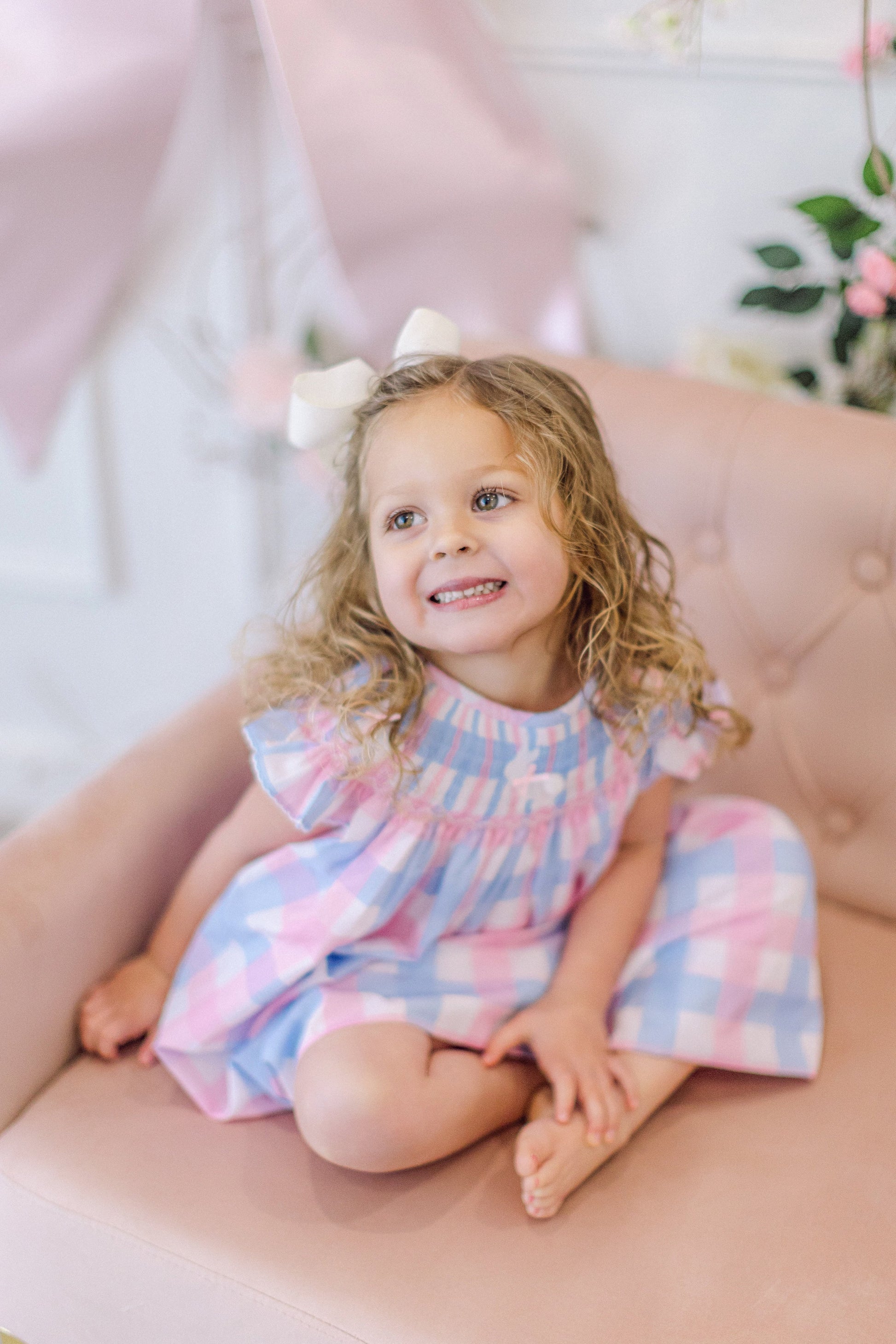 Poppy Kids Co. Check Bunny Dress