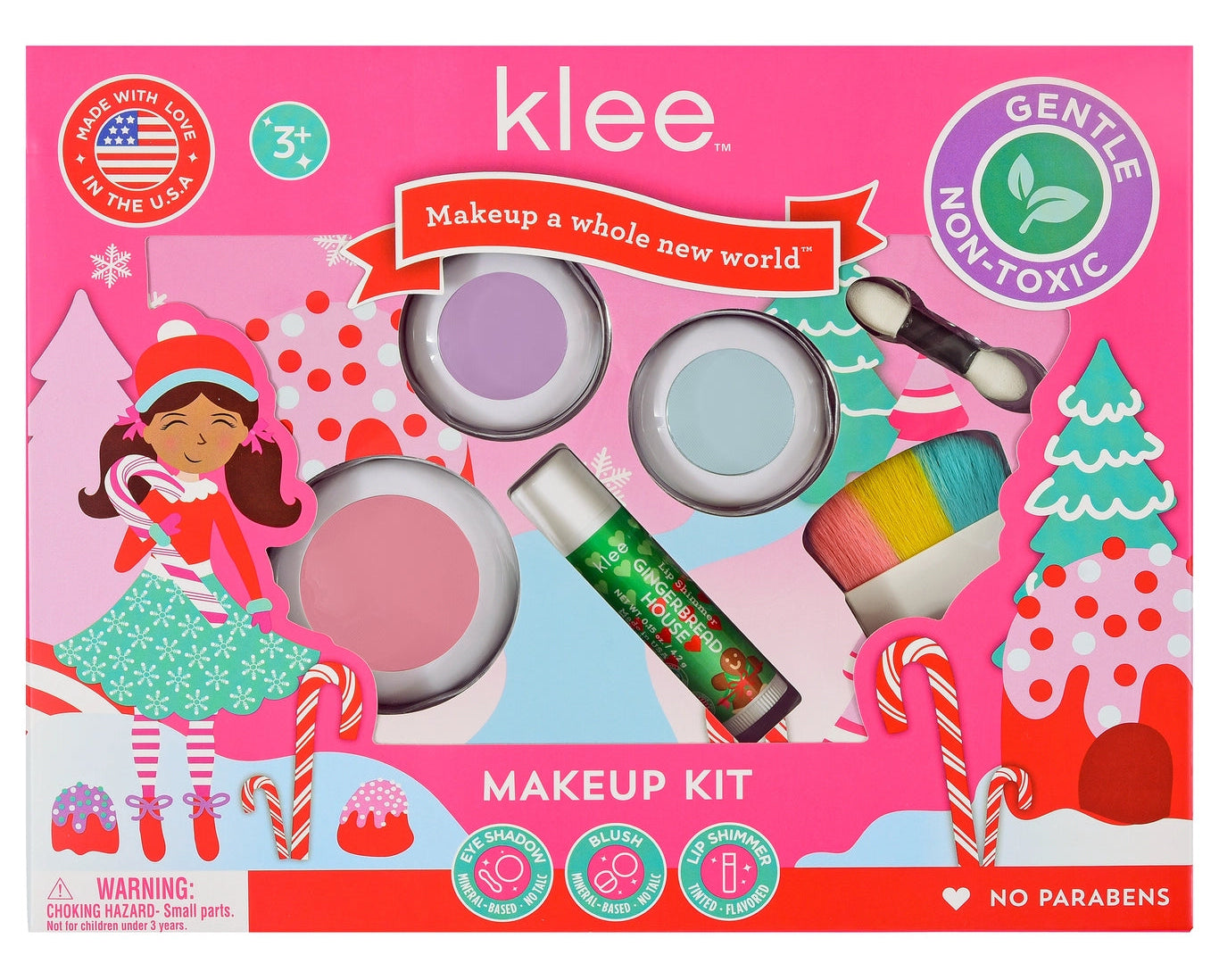 Klee Naturals Snazzy Santa- 4 Piece Makeup Kit