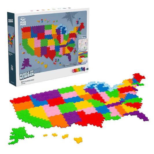 Plus Plus Puzzle By Number- Map Of The United States