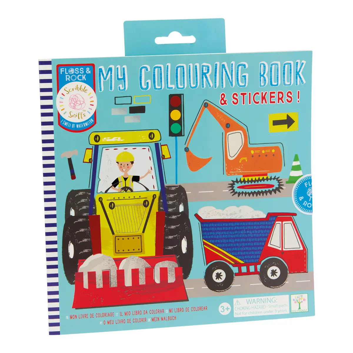 Floss & Rock Scribble Sniffs My Coloring Book- Construction