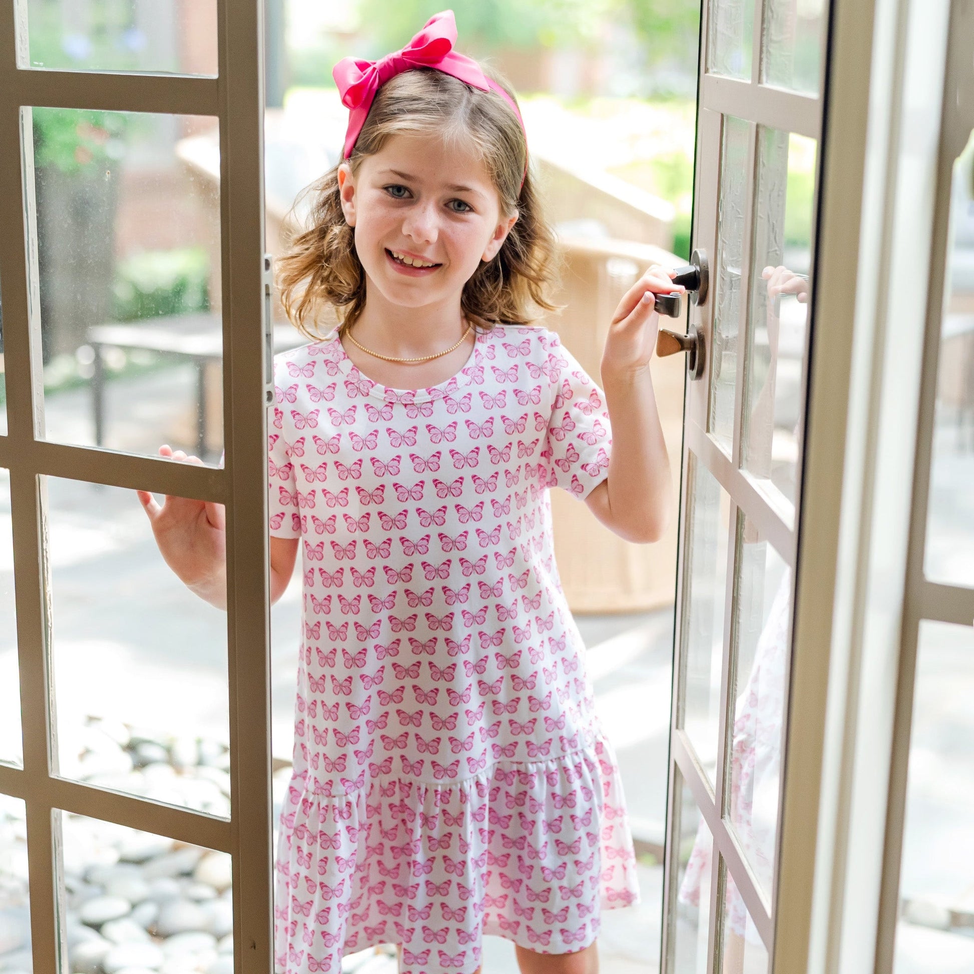 open lace back dress Lottie Girls' Dress - Cartie Butterflies