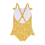 Minnow Girls Marigold Floral Crossback One Piece
