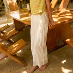 Minnow Girls Cream Schiffly Pants
