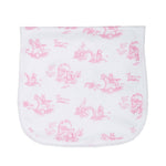 Nellapima Pink Toile Burp Cloth