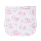 Nellapima Pink Toile Burp Cloth