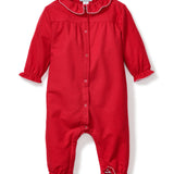 Petite Plume Red Flannel Madeline Romper