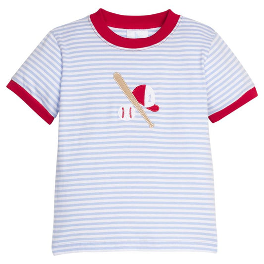 Little English Applique T-Shirt- Baseball
