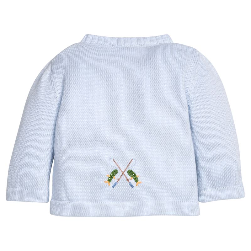Little English Fishing Rod Crochet Cardigan