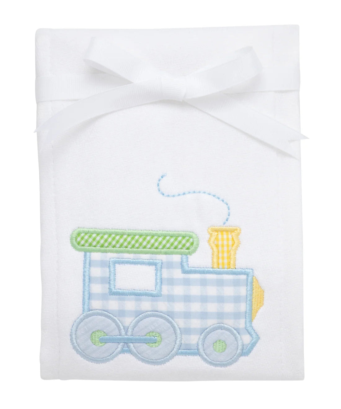 3 Marthas Train Applique Burp Cloth