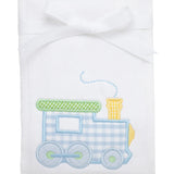 3 Marthas Train Applique Burp Cloth