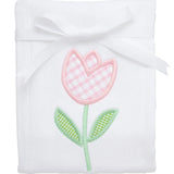 Tulip Applique Burp Cloth