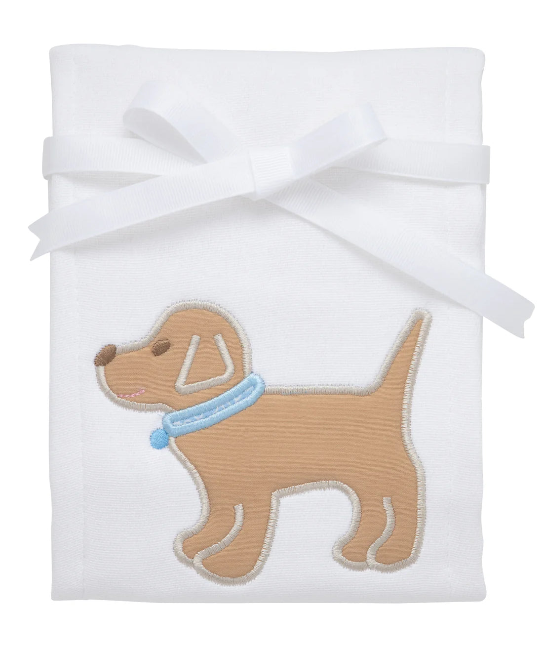 3 Marthas Blue Lab Applique Burp Cloth