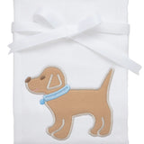 3 Marthas Blue Lab Applique Burp Cloth