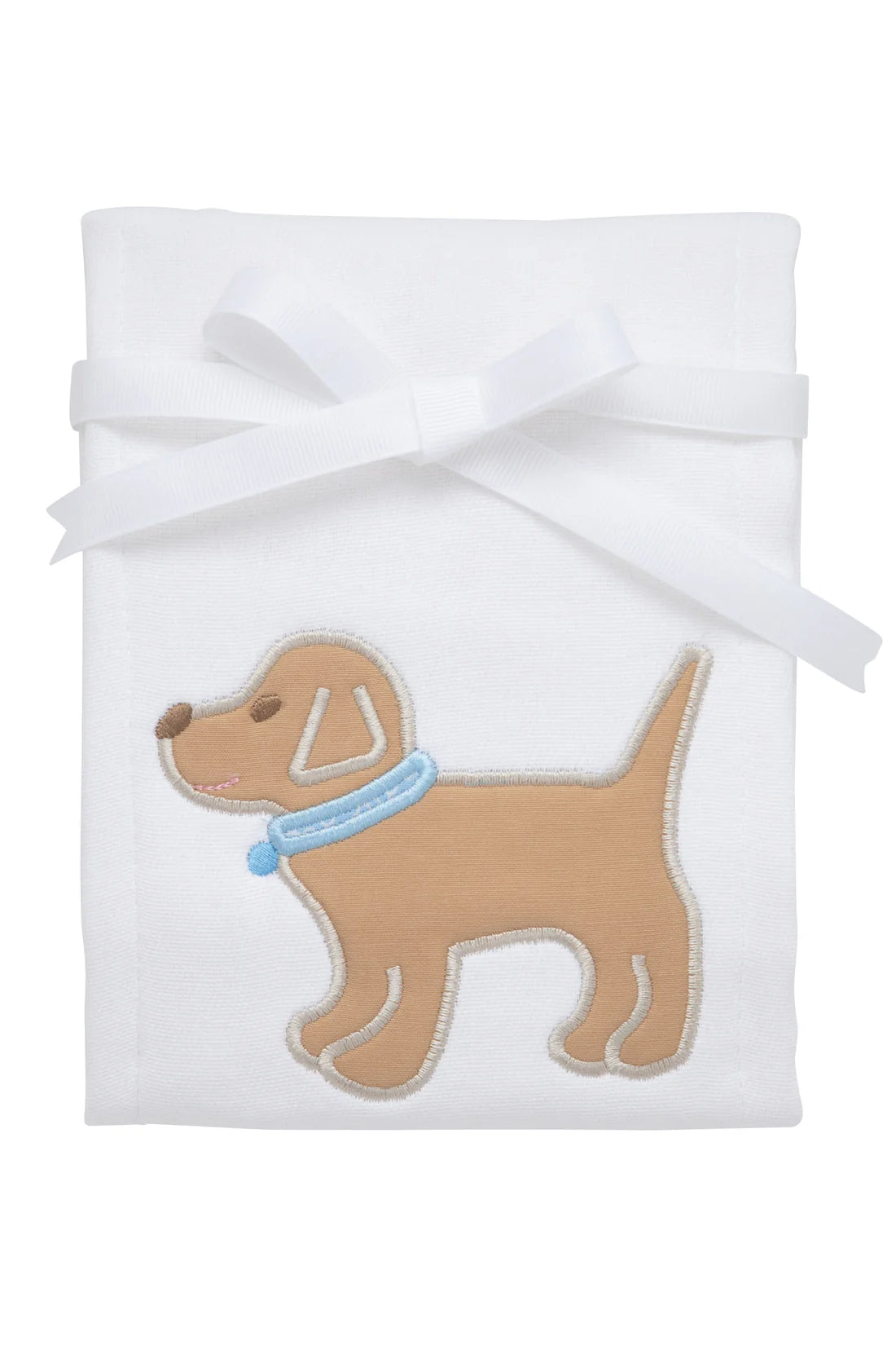 3 Marthas Blue Lab Applique Burp Cloth