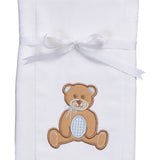 3 Marthas Teddy Bear Applique Burp Cloth