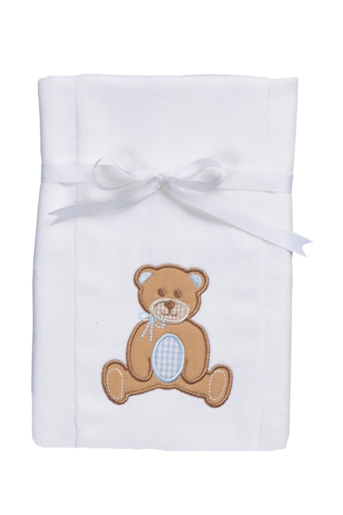 3 Marthas Teddy Bear Applique Burp Cloth