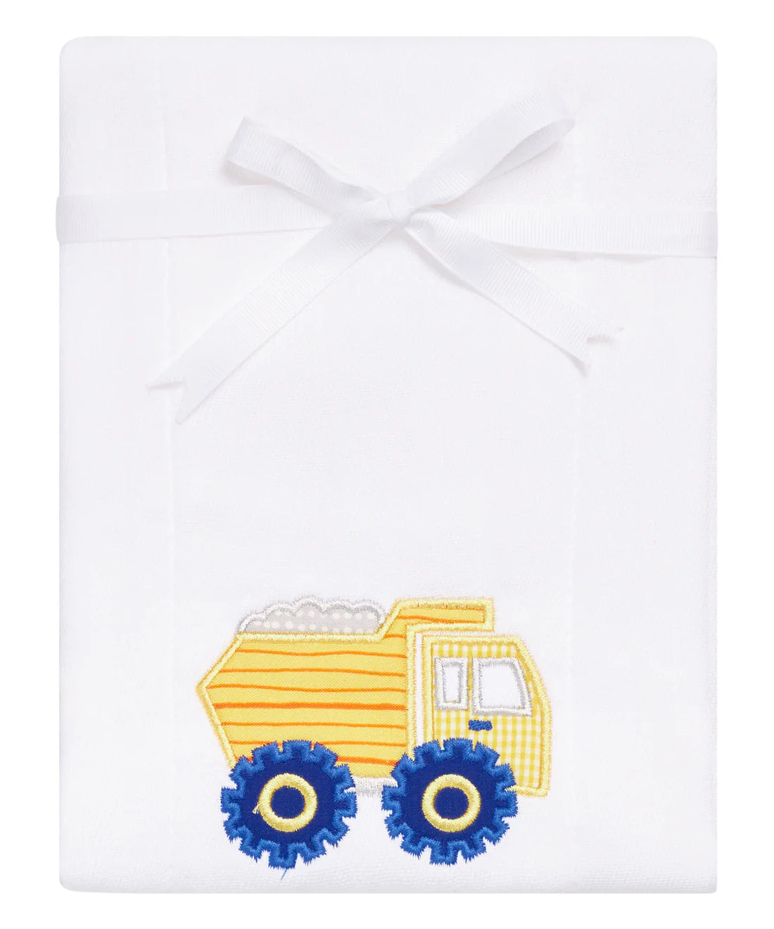 3 Marthas Dump Truck Applique Burp Cloth