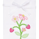 3 Marthas Strawberry Applique Burp Cloth
