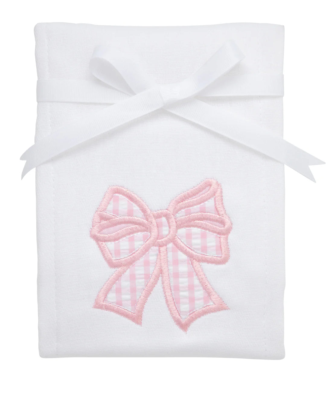 3 Marthas Pink Bow Burp Cloth