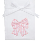3 Marthas Pink Bow Burp Cloth