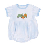 Pumpkin Tractor Applique Bubble