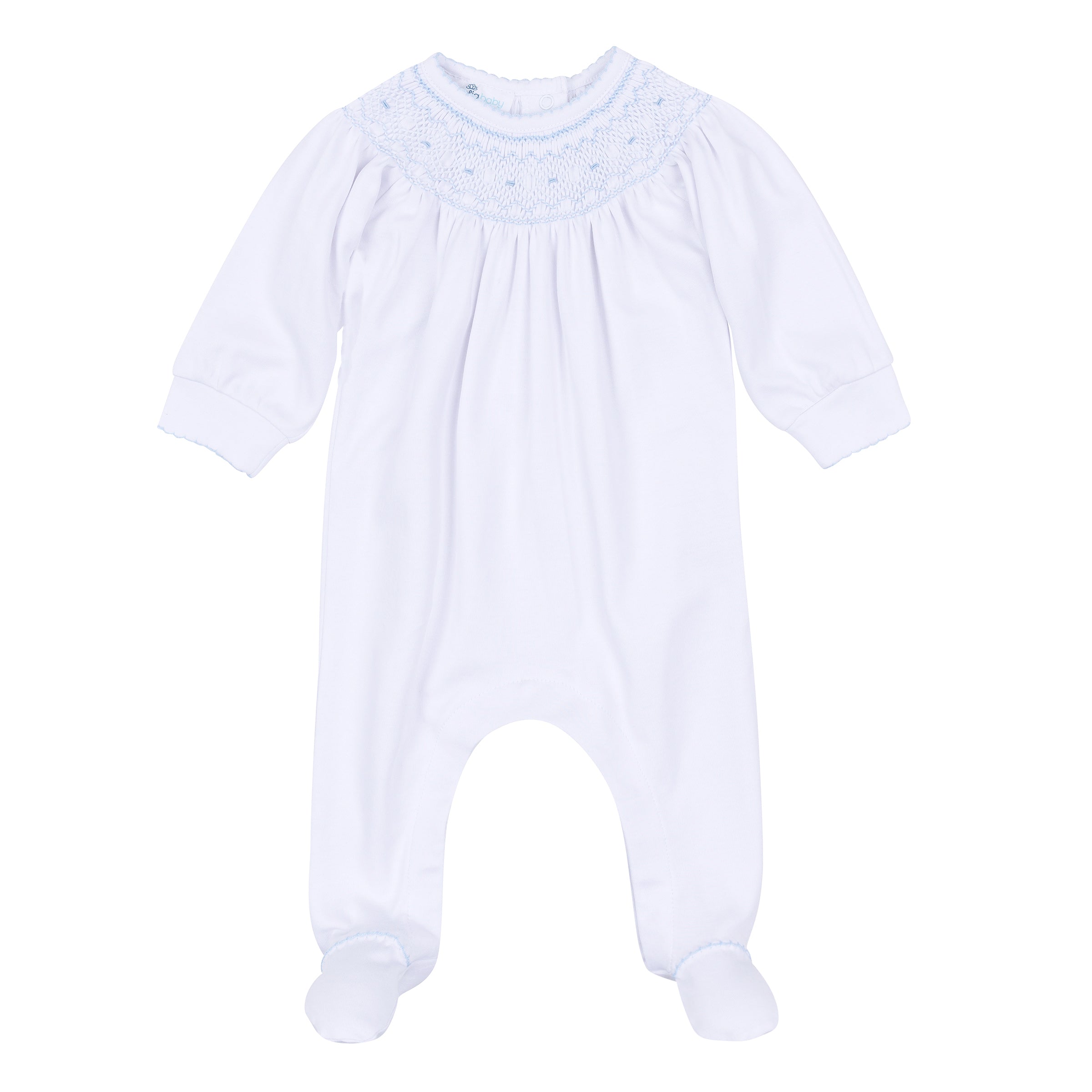 Magnolia Baby George Bishop Footie- White and Light Blue