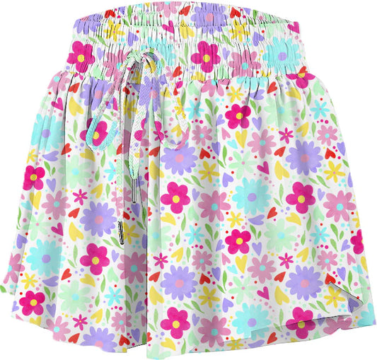 Butterfly Easter Floral Flowy Shorts