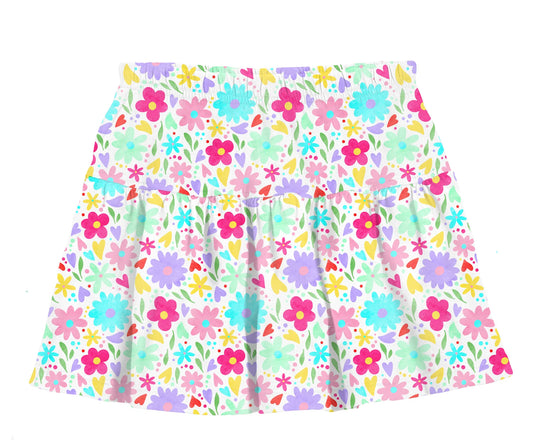 Gathered Skort - Easter Floral