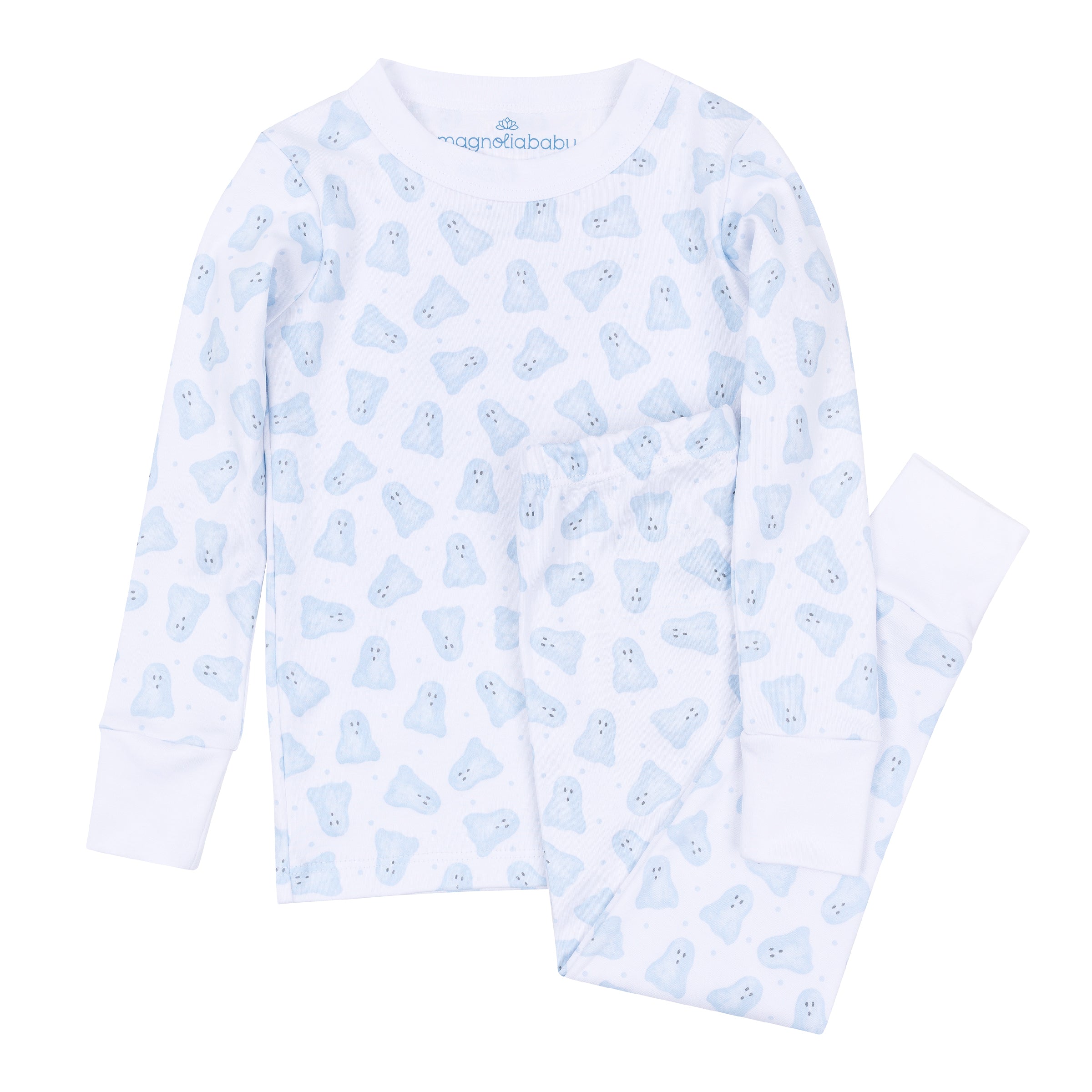 Magnolia Baby Baby Boo Long Pajamas- Light Blue