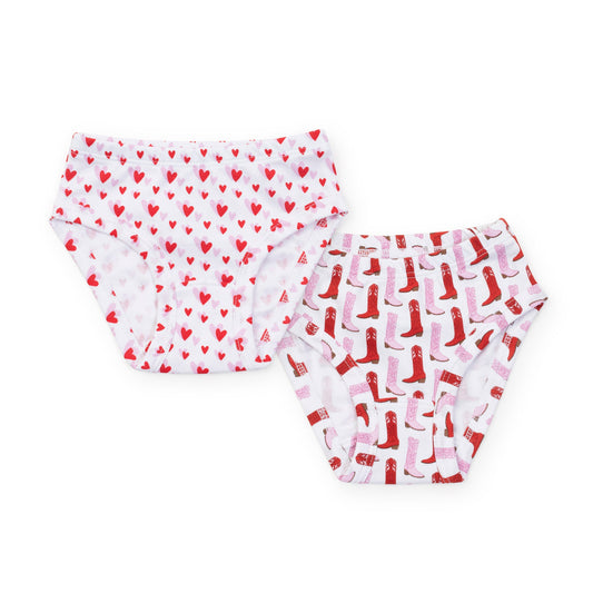 Lila and Hayes Lauren Girls' Underwear Set - City Boots/Heart to Heart