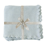 Alimrose Mini Moss Stitch Baby Blanket- Powder Blue