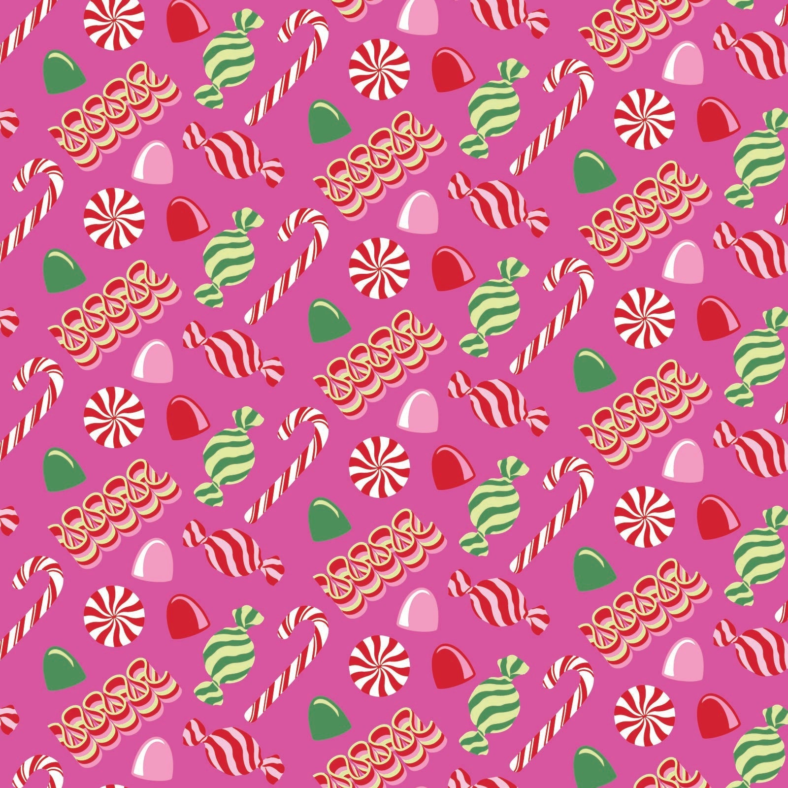 Lila and Hayes Parker Zipper Pajama - Christmas Candy Pink