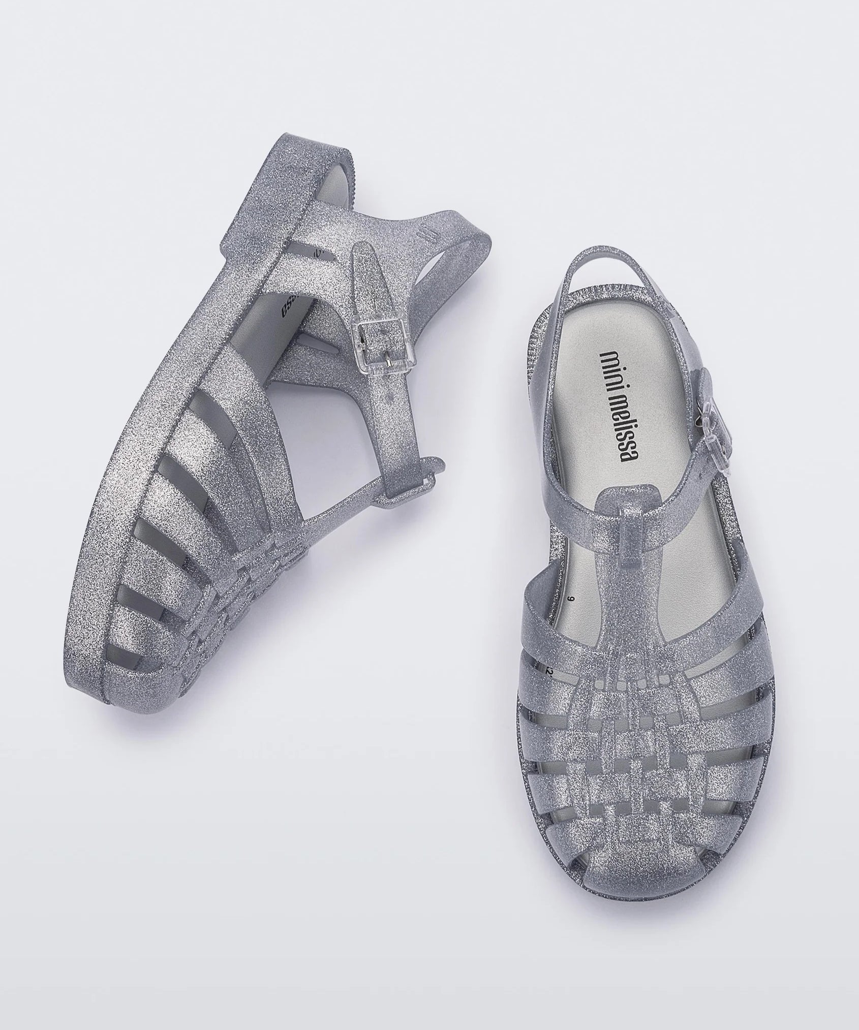 Possession Shiny Kids Sandals- Glitter Clear