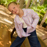 Girls Orchid Floral Quilted Jacket