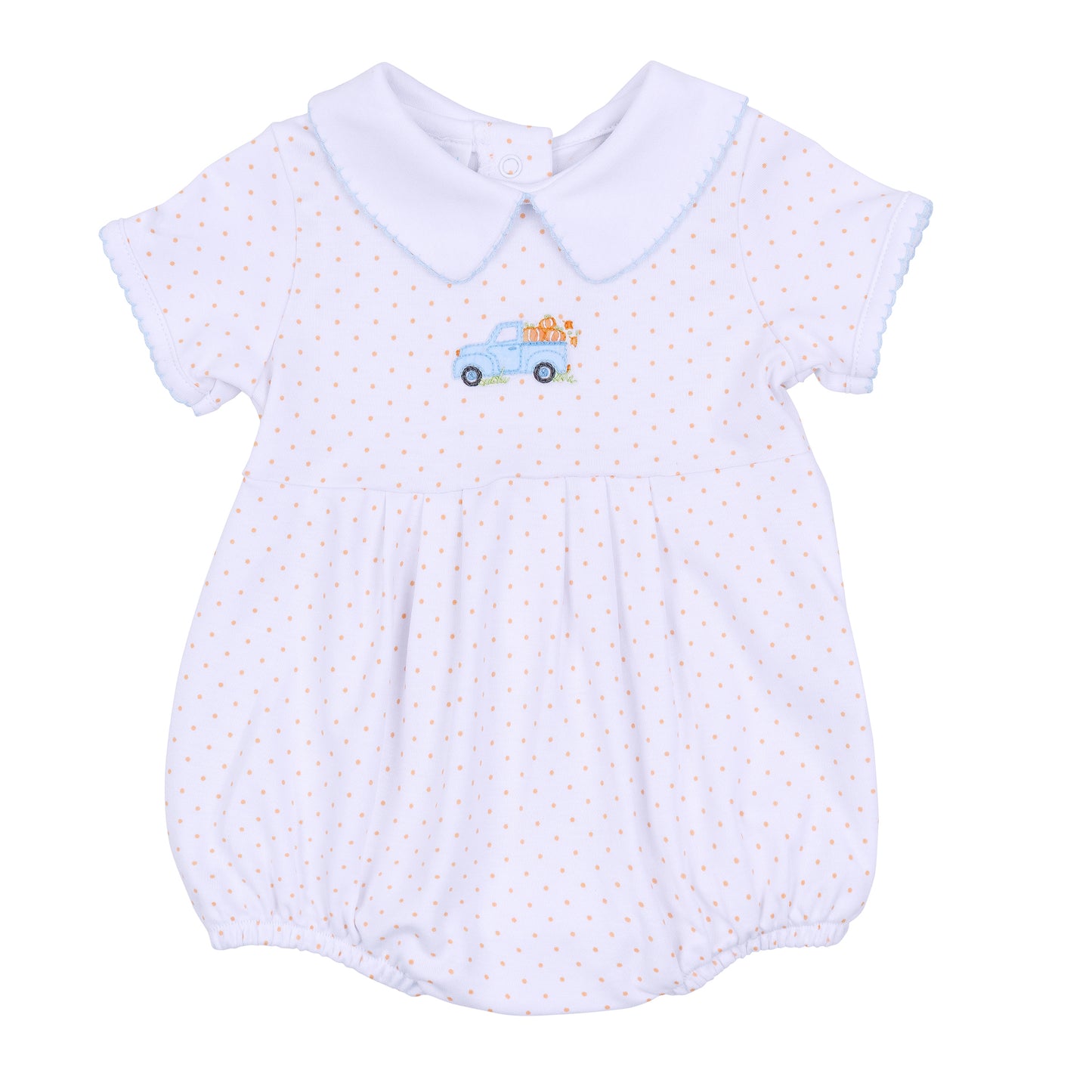 Pumpkin Patch Fun Embroidered Collared Bubble