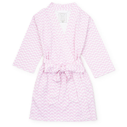 Gwen Girls' Spa Wrap - Pretty Pink Bows